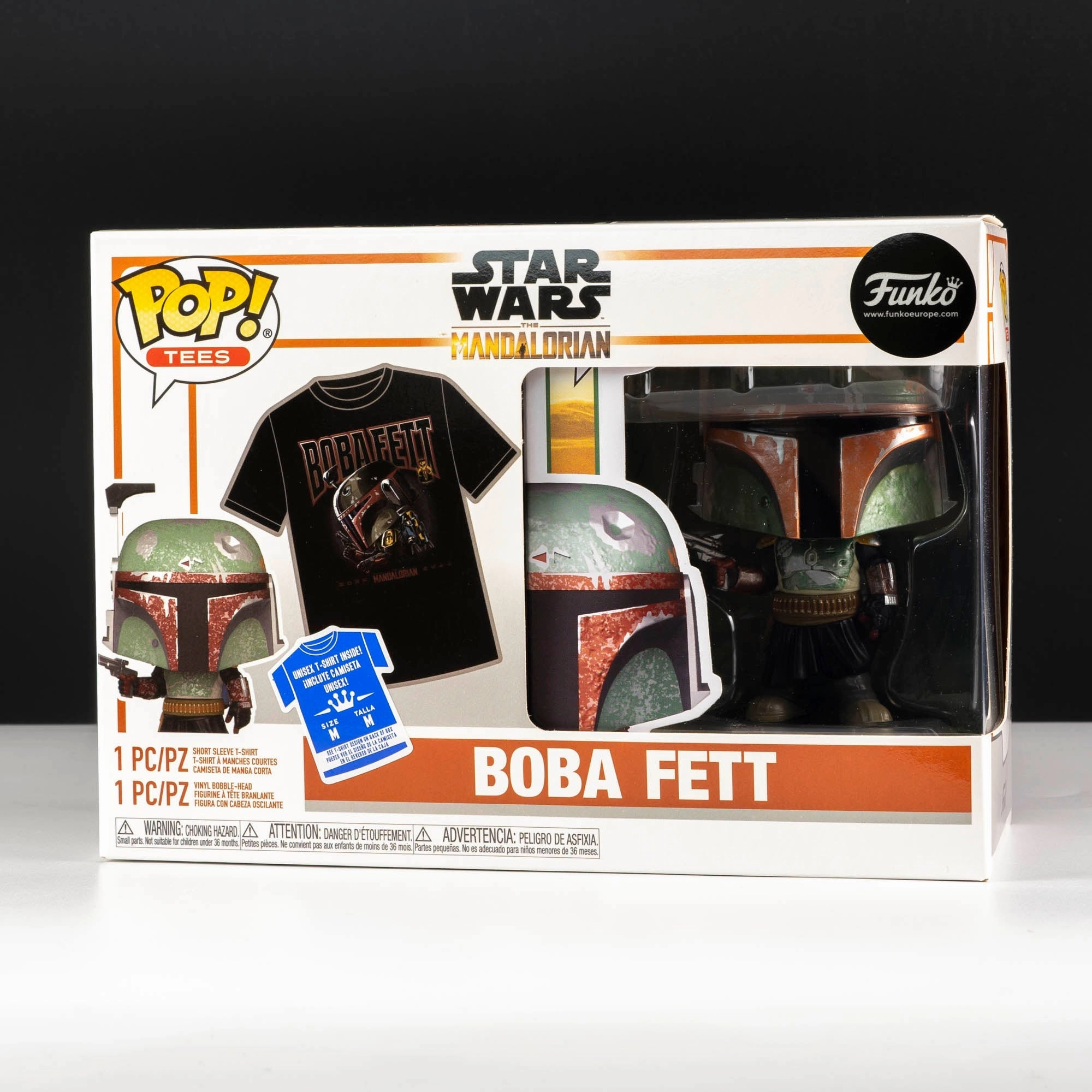 Star Wars Boba Fett with Blasters Pop! Vinyl and Tee Set