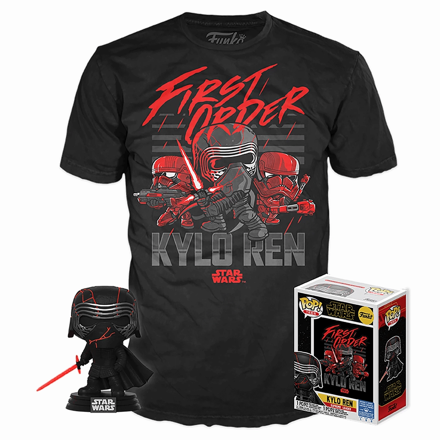 Star Wars Kylo Ren Rise of Skywalker Pop! Vinyl and Tee Set