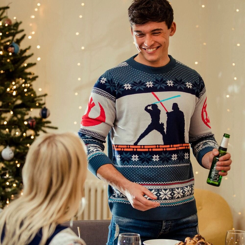 Star Wars Luke vs. Darth Knitted Christmas Jumper / Sweater