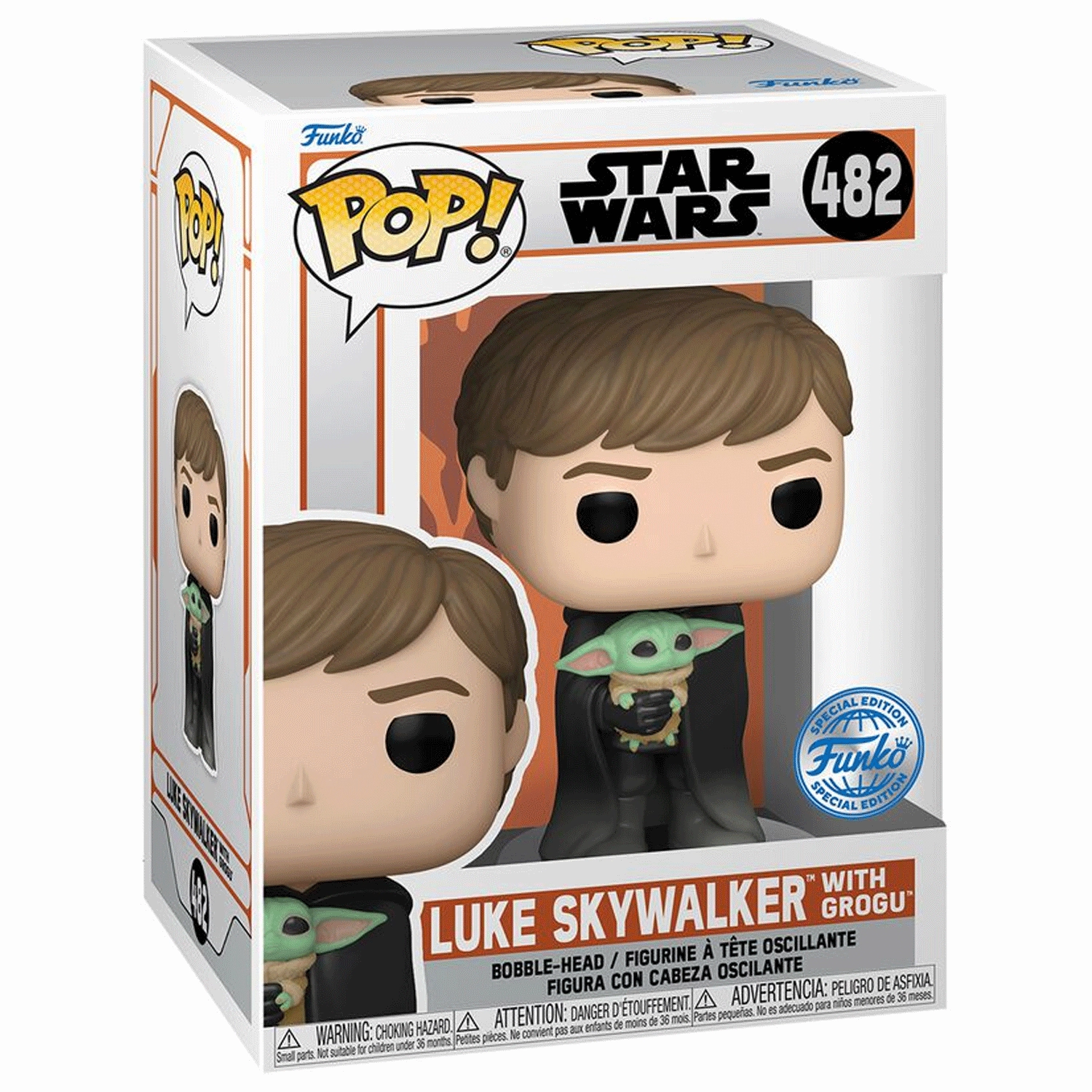 Star Wars The Mandalorian Luke Skywalker with Grogu Pop! Vinyl and Tee Set
