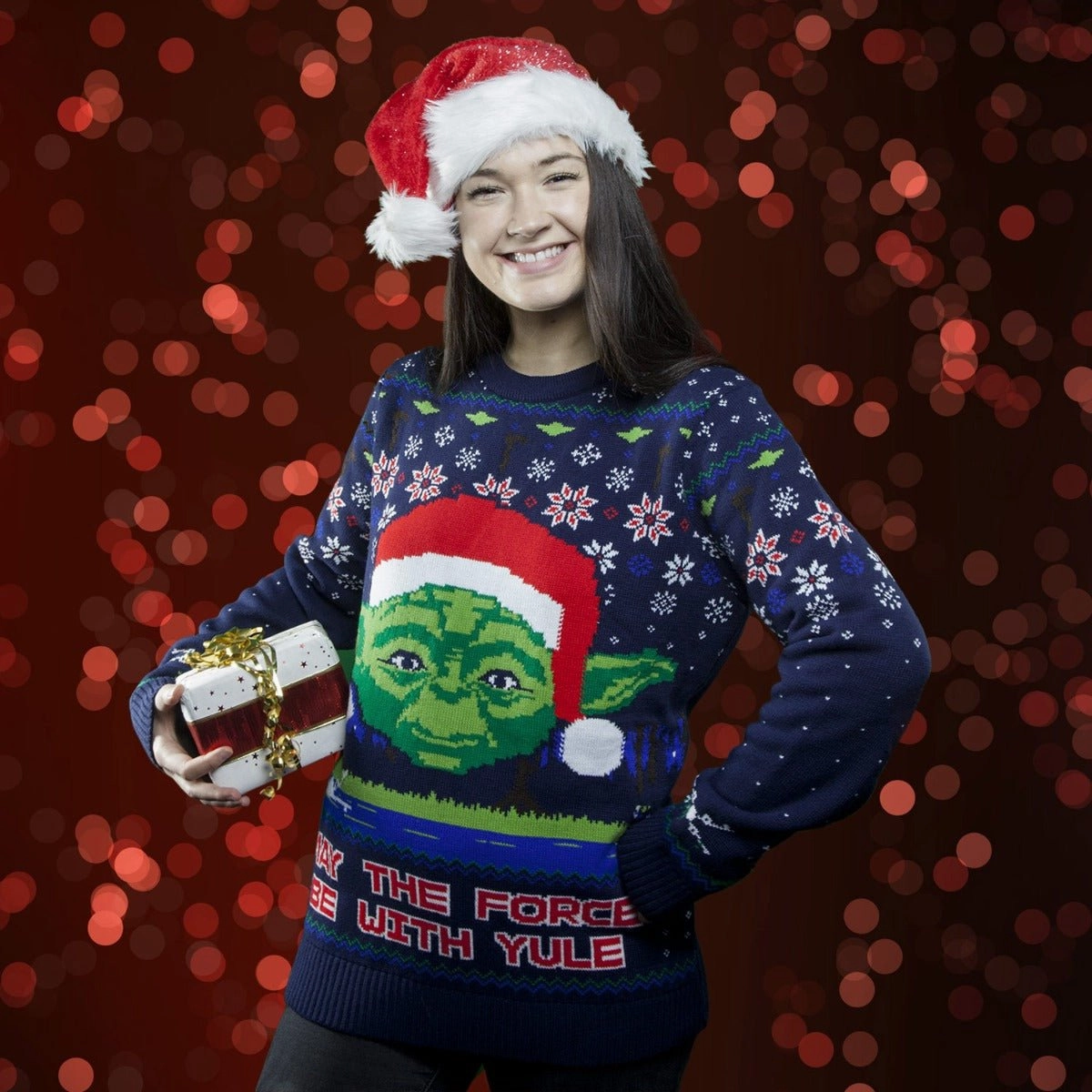 Star Wars Yoda Knitted Christmas Jumper / Sweater