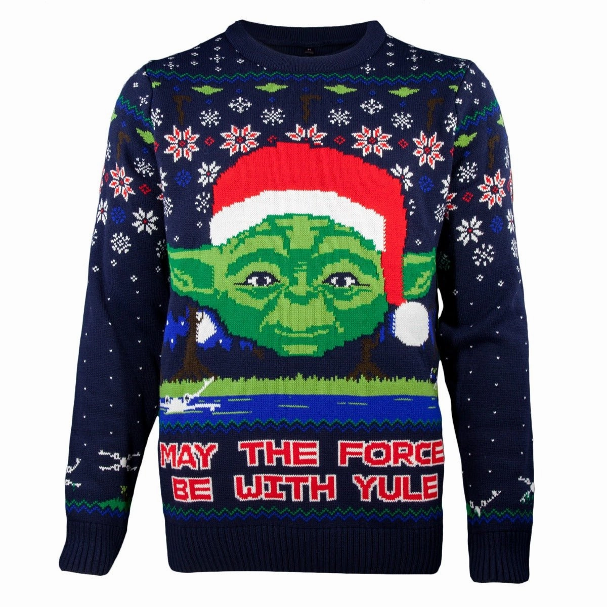Star Wars Yoda Knitted Christmas Jumper / Sweater