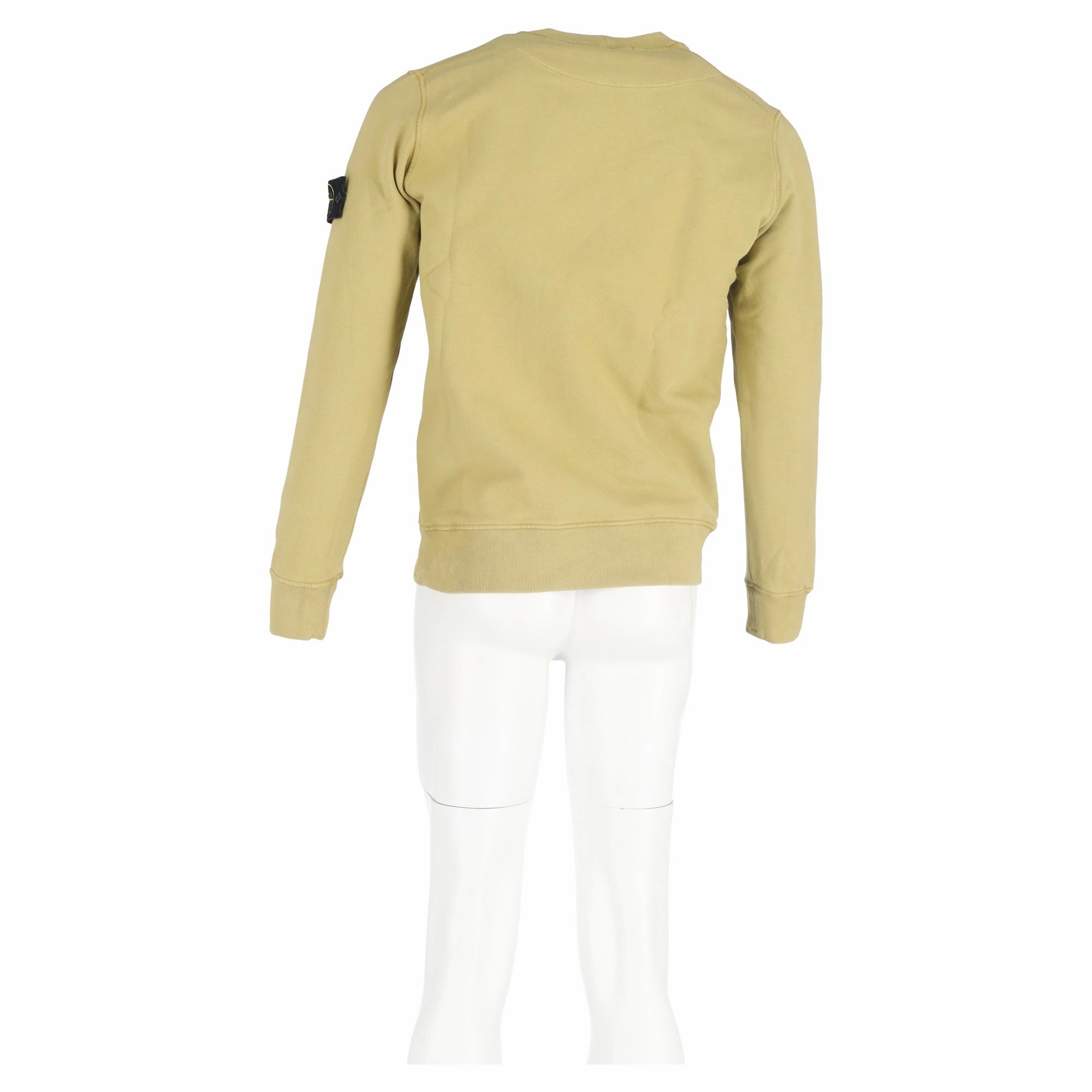 Stone Island Garment Dyed Fleece Sweatshirt in Dark Beige Cotton