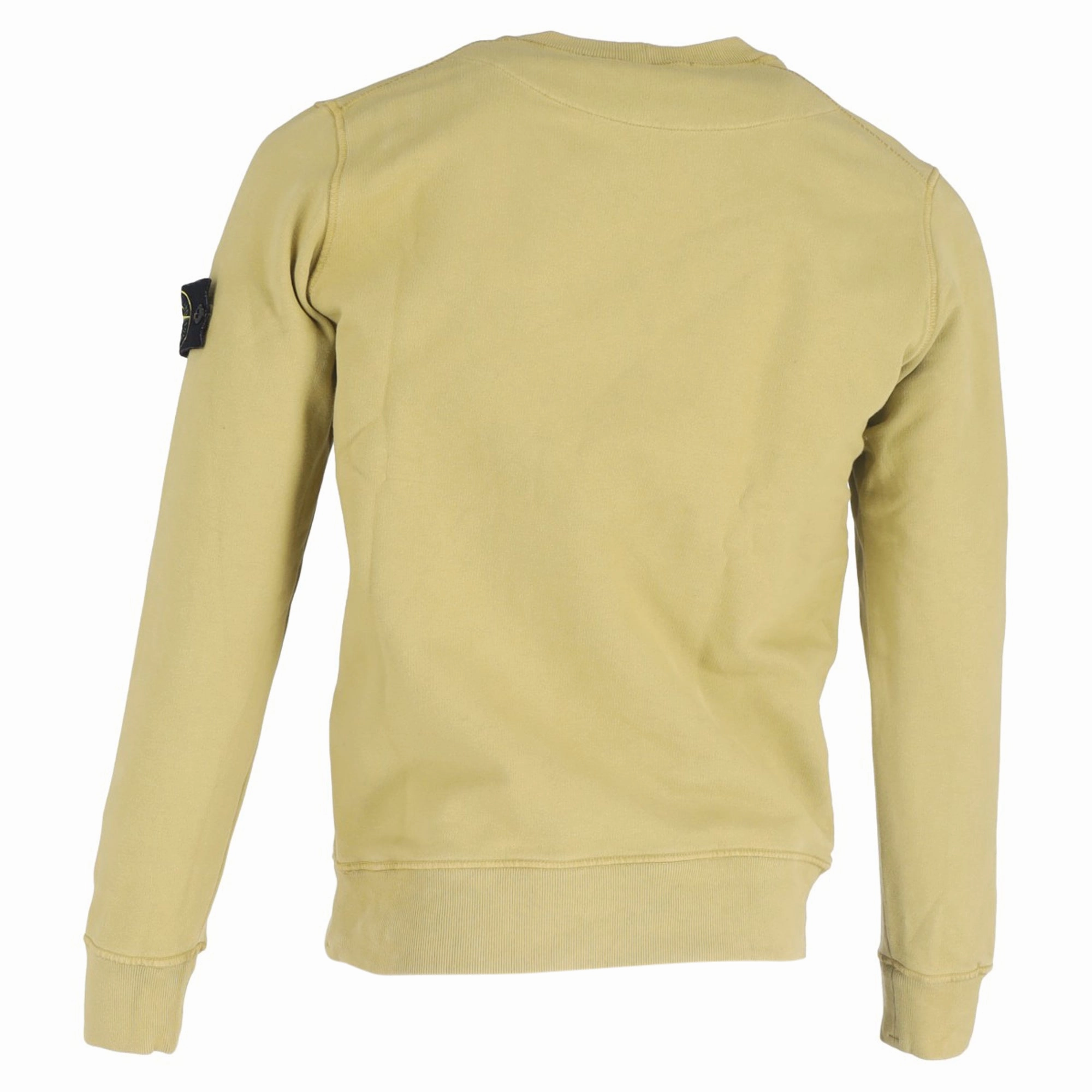 Stone Island Garment Dyed Fleece Sweatshirt in Dark Beige Cotton