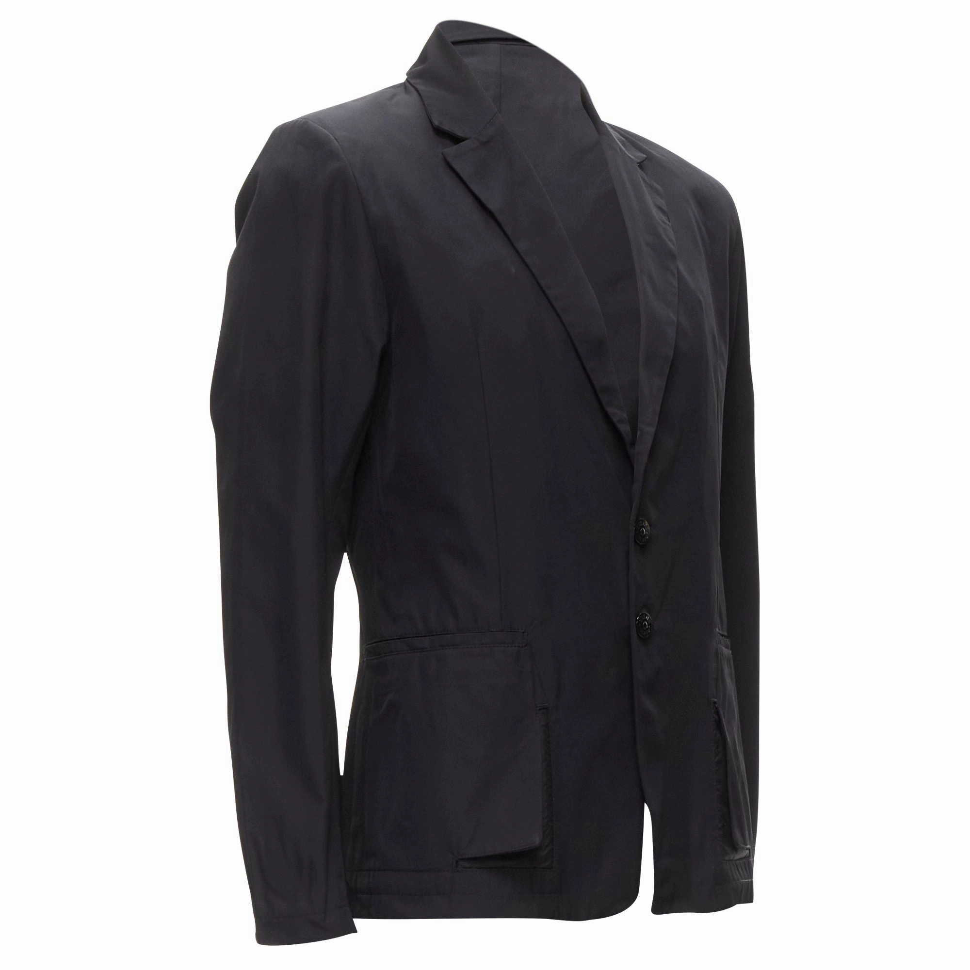 Stone Island shadow project technical nylon logo patch blazer jacket