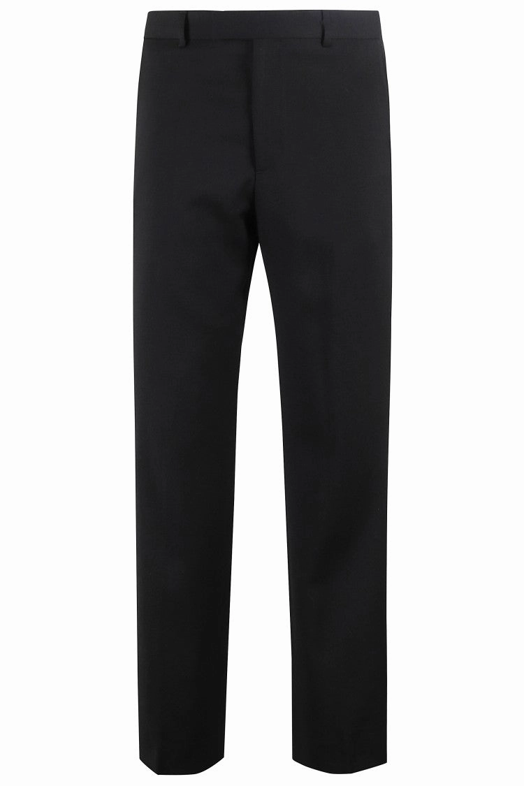 Straight Black Trousers With Medium Waist