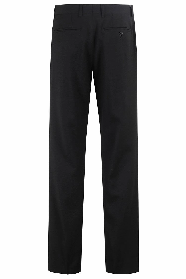 Straight Black Trousers With Medium Waist