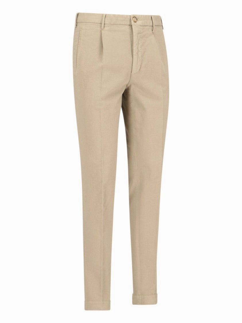 Straight-Leg Cotton Trousers