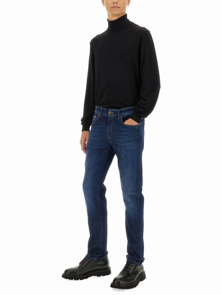 Straight Leg Denim Jeans