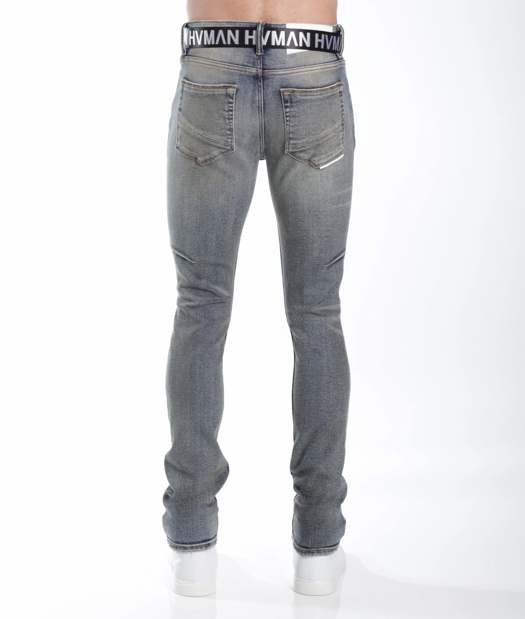 Strat Super Skinny Fit Jean W/Black Belt In Alloy 2