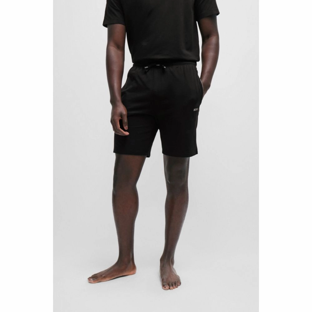 Stretch-cotton regular-fit shorts with logo detail