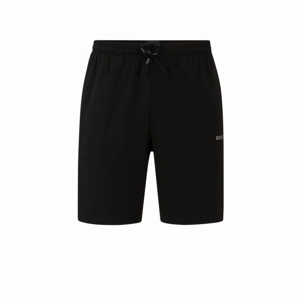 Stretch-cotton regular-fit shorts with logo detail
