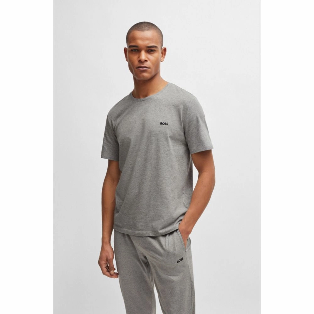 Stretch-cotton regular-fit T-shirt with logo detail