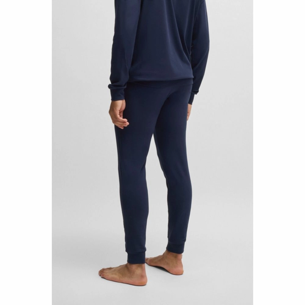 Stretch-cotton tracksuit bottoms with logo print