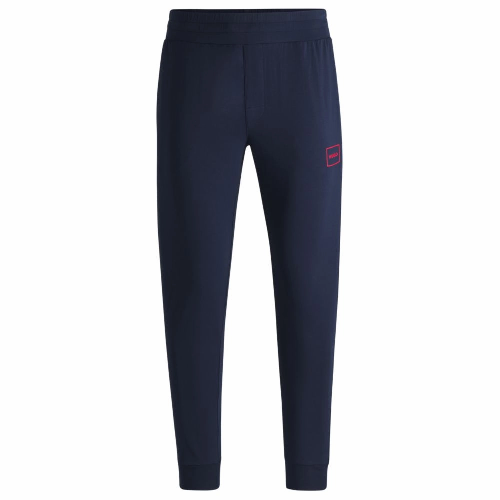 Stretch-cotton tracksuit bottoms with logo print