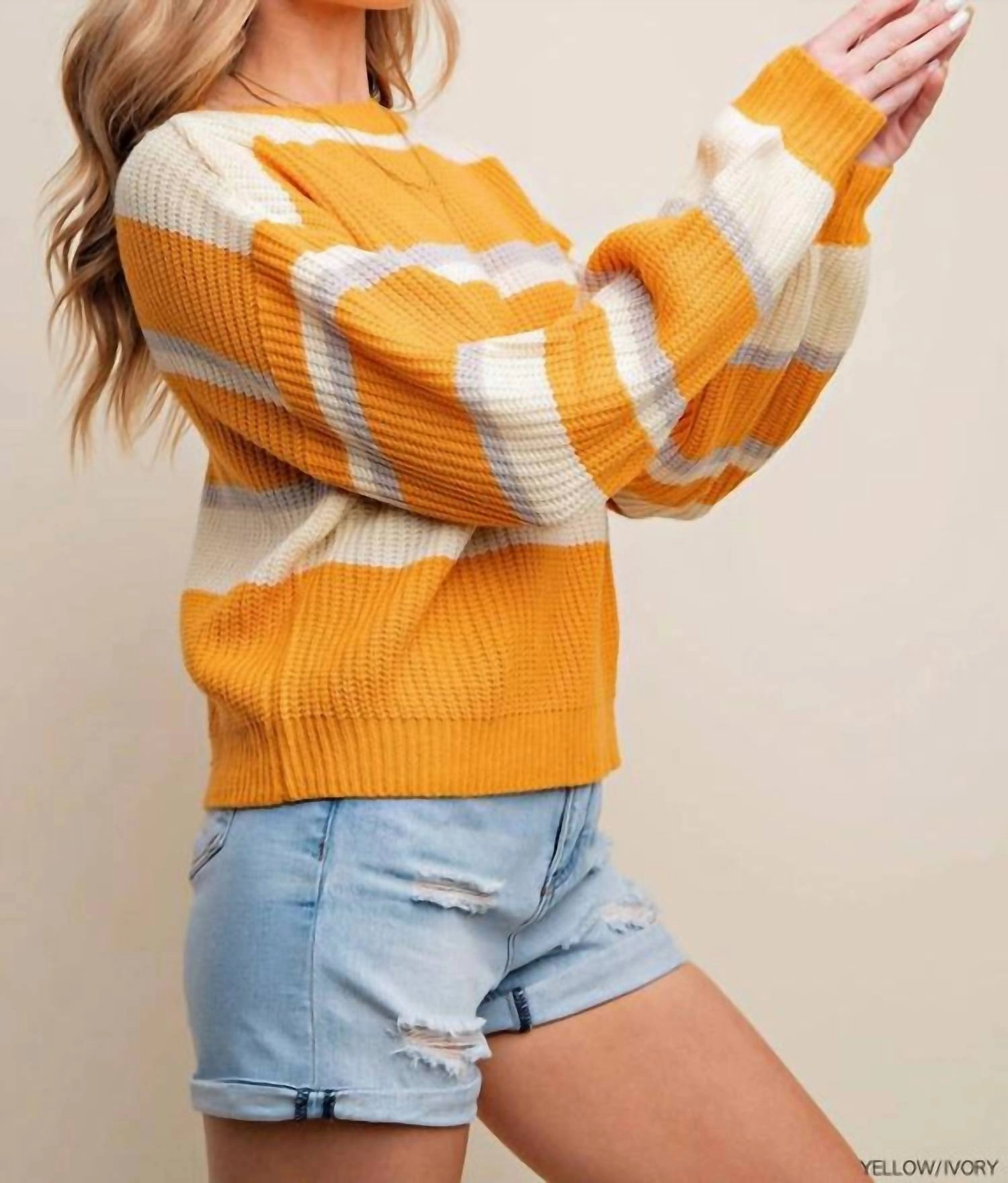 Stripe Sweater In Orange