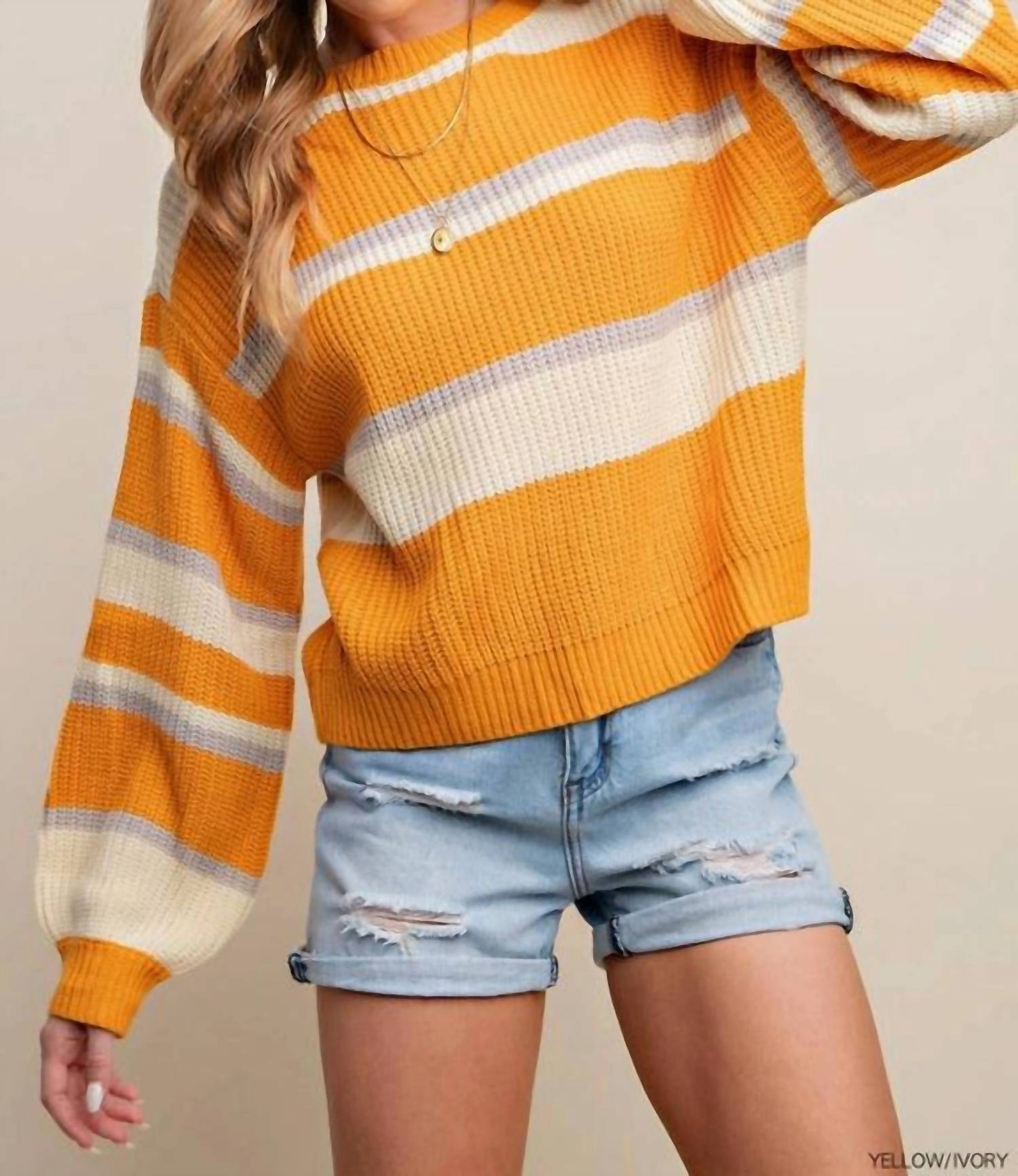 Stripe Sweater In Orange