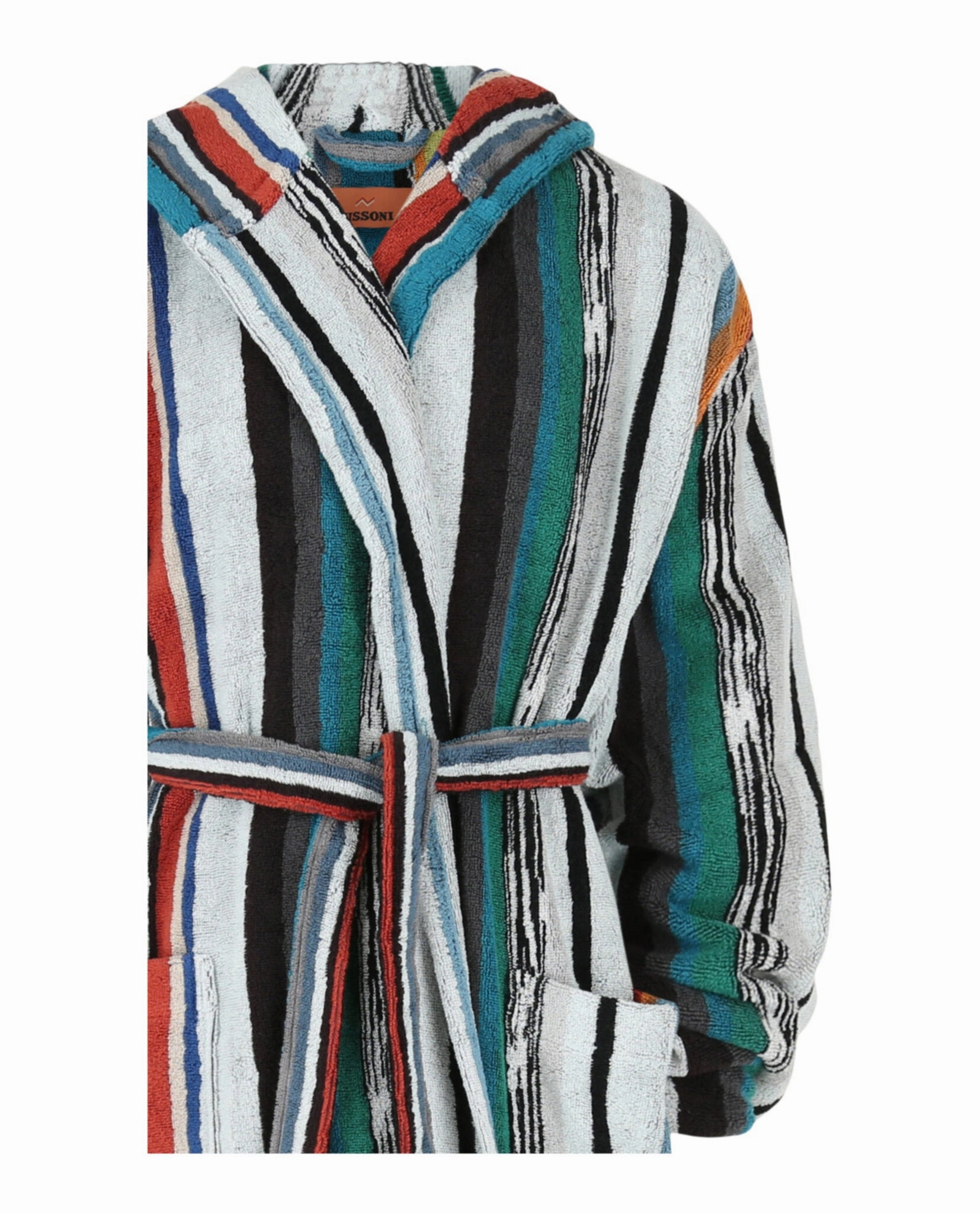 Striped Terry Cloth Bathrobe
