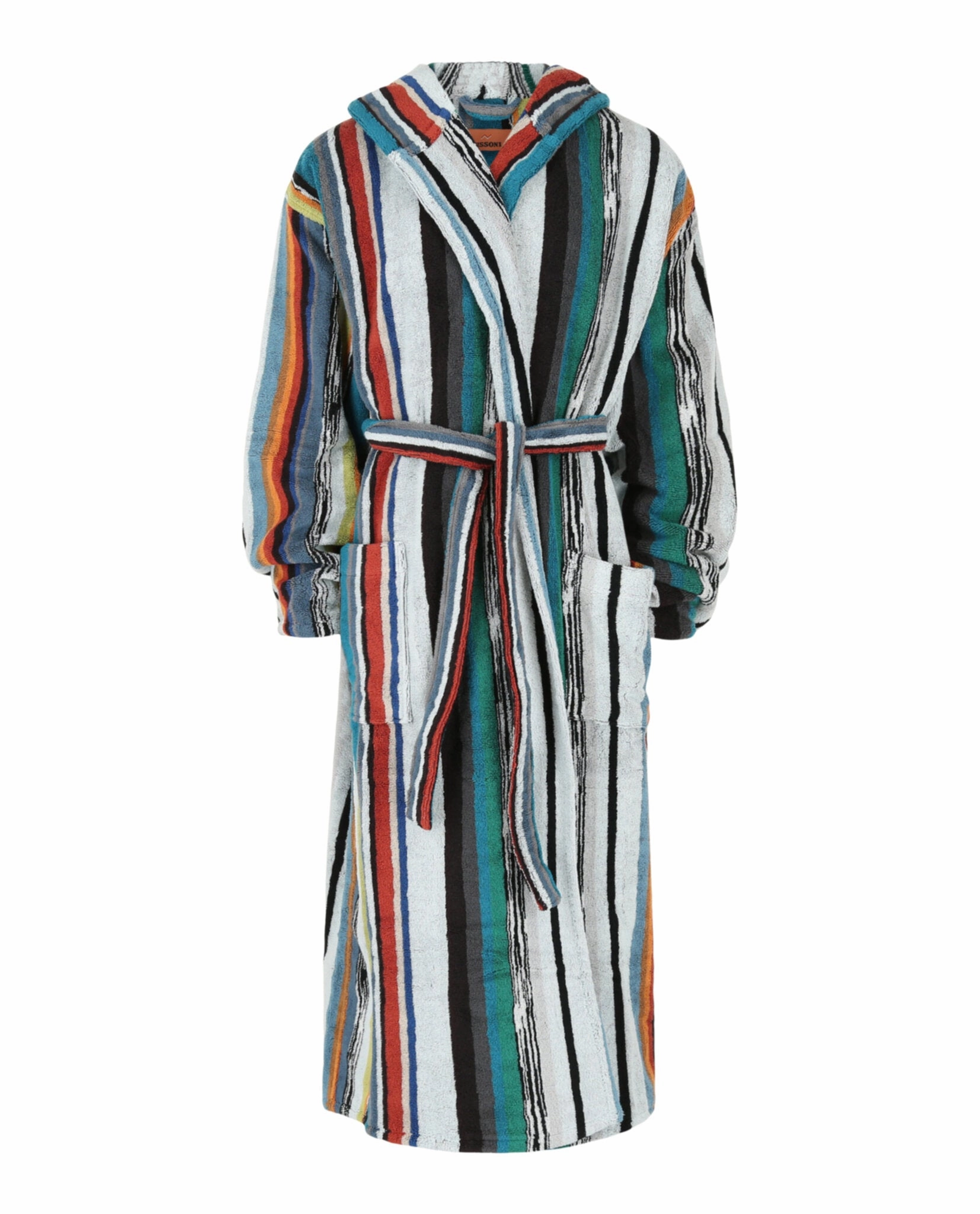 Striped Terry Cloth Bathrobe