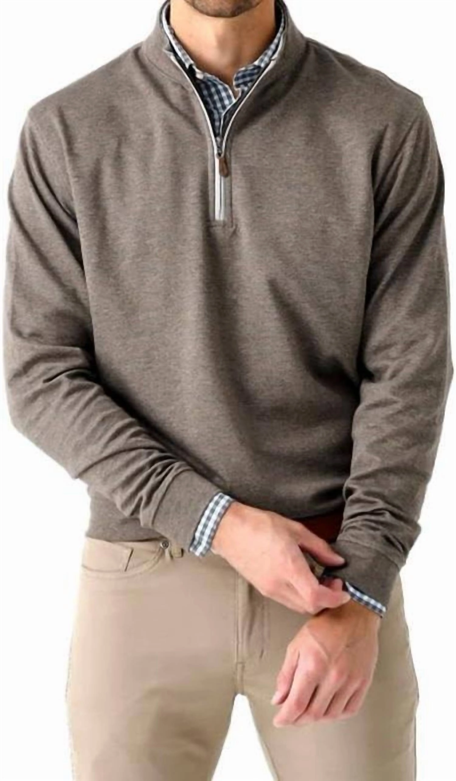 Sully 1/4 Zip Pullover In Maple