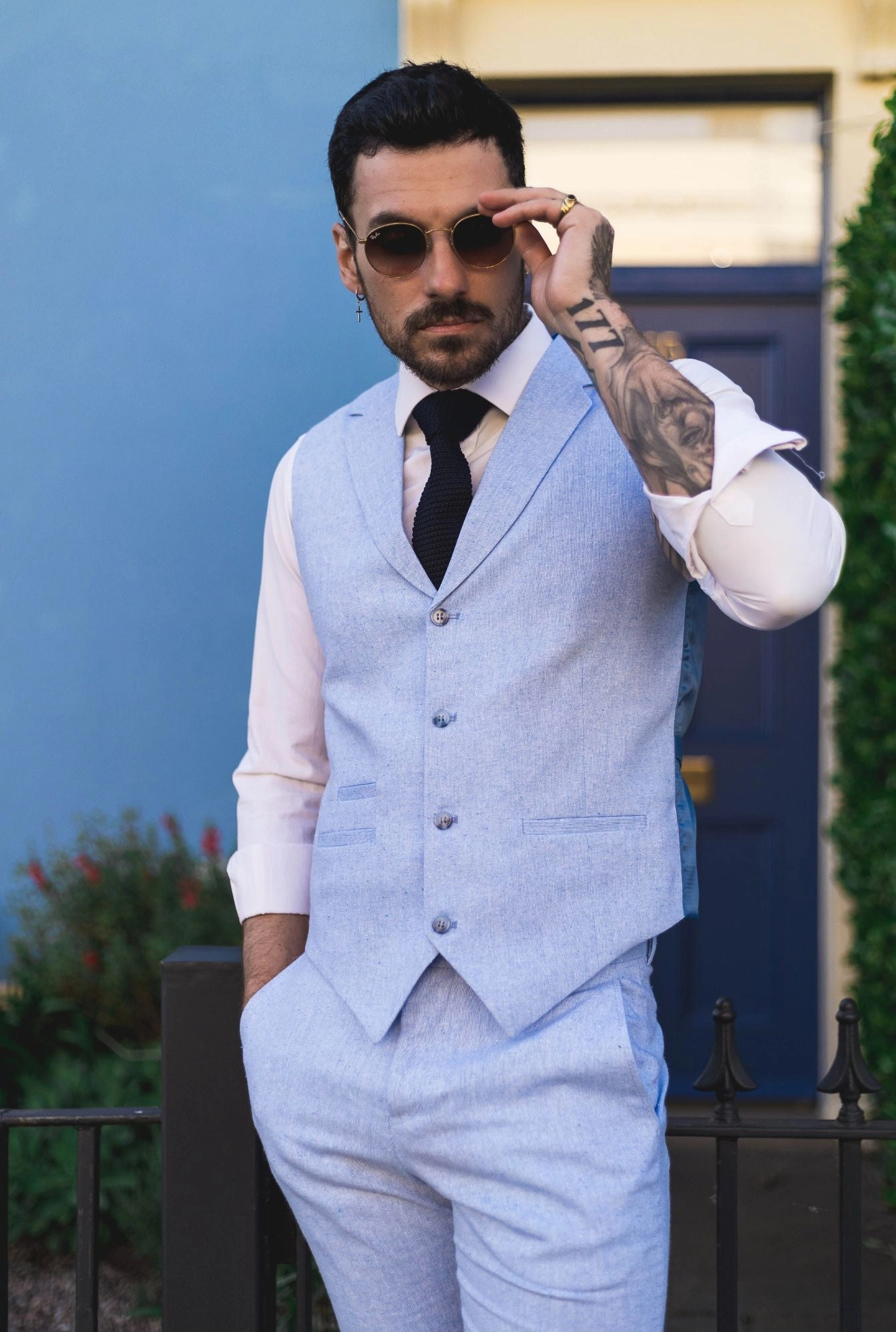 Summer Suit Waistcoat Trousers Wedding