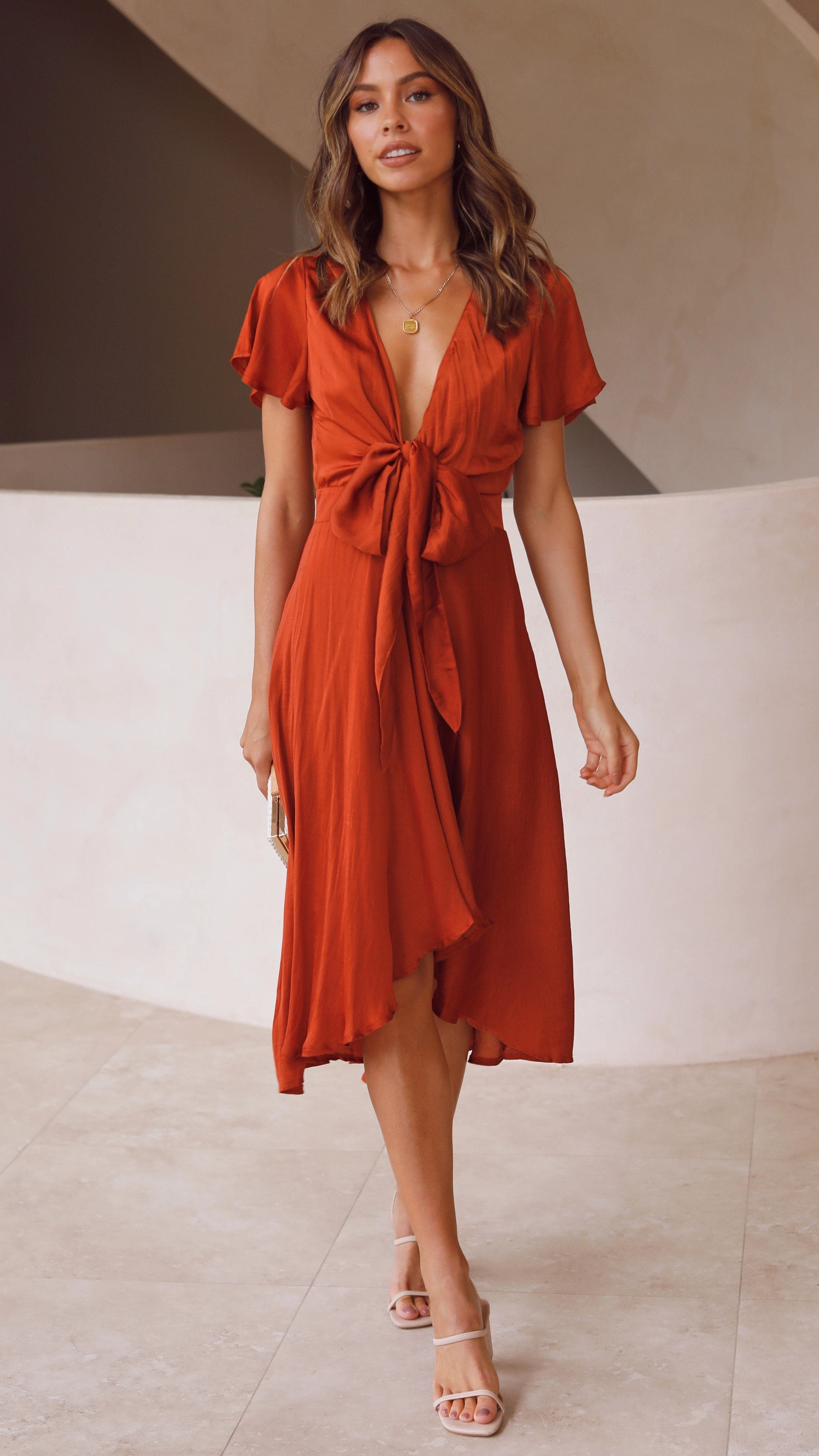 Sunny Daze Dress - Rust