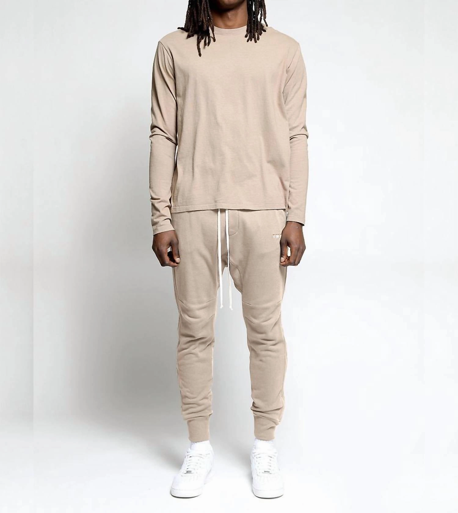 Sunnyside Brushed Terry Pant In Mocha