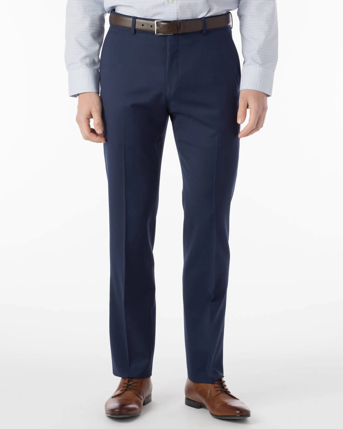 Super 120's Comfort "eze" Gabardine 100% Wool Pant In Mariner