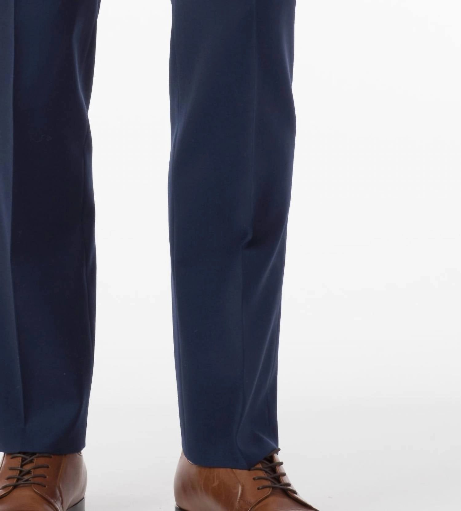 Super 120's Comfort "eze" Gabardine 100% Wool Pant In Mariner