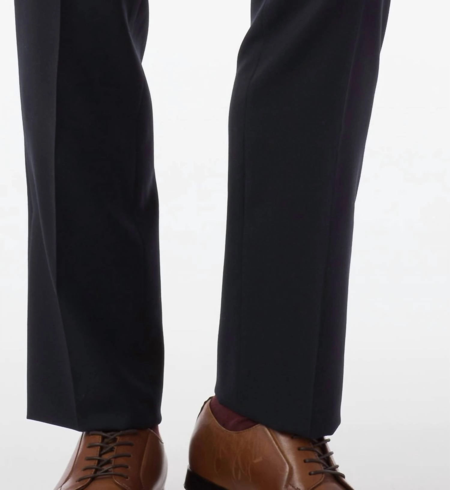Super 120's Comfort "eze" Gabardine 100% Wool Pant In Navy
