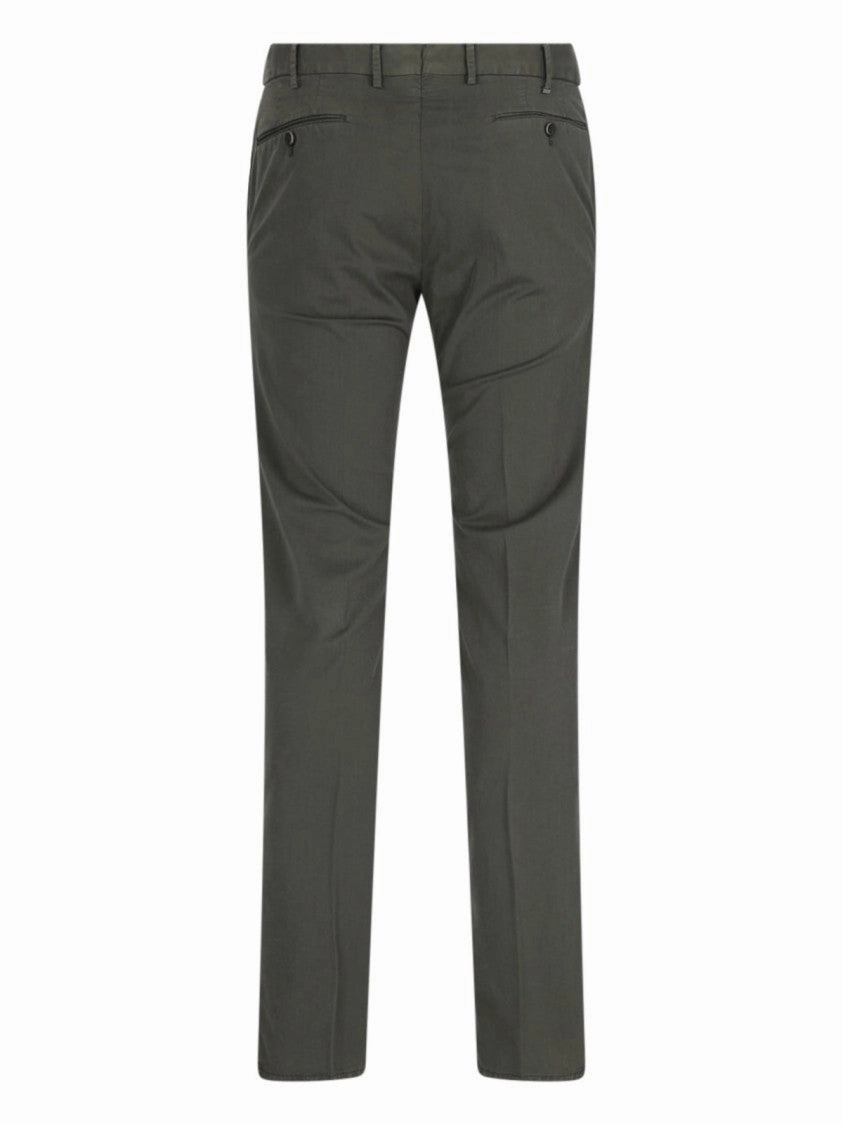 Superslim Green Chinos With Tailored Straight Legs