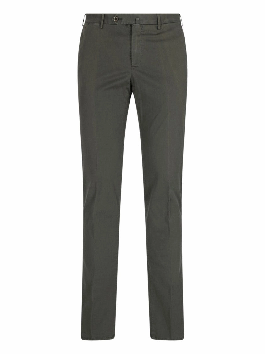 Superslim Green Chinos With Tailored Straight Legs