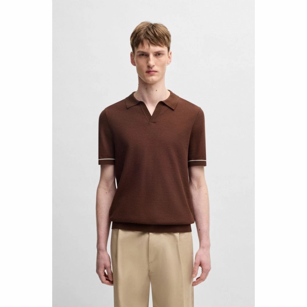 Sweater with Johnny collar
