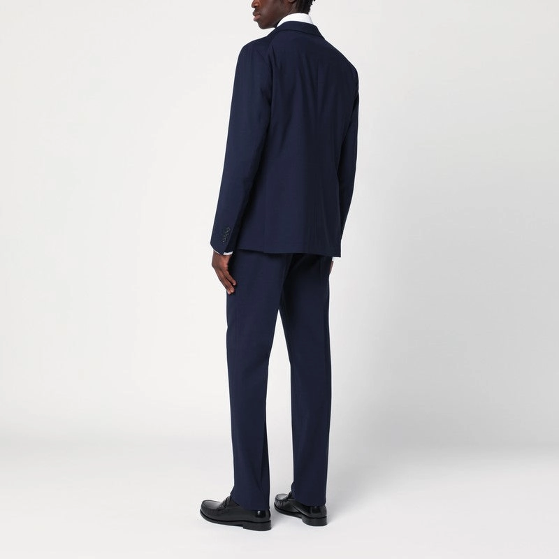 Tagliatore Men's Single-Breasted blue Wool Suit
