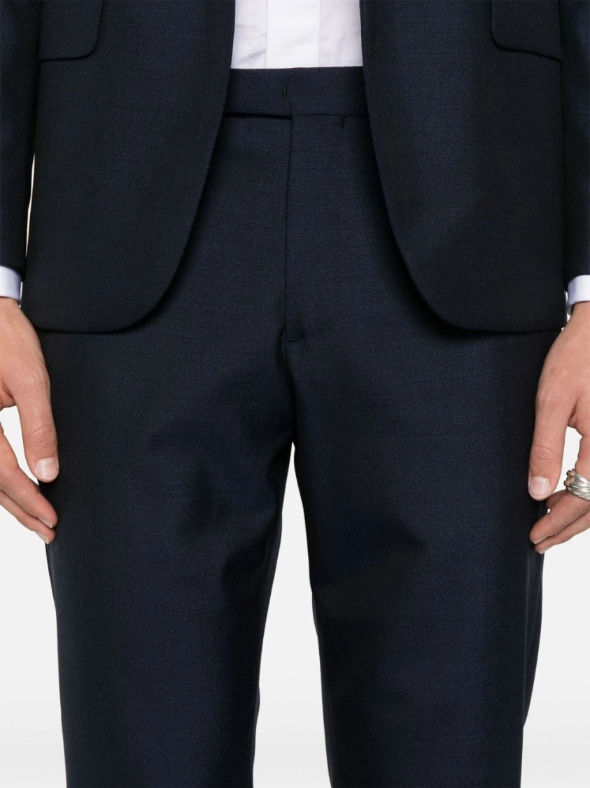 Tailored Navy Blue Jersey Suit