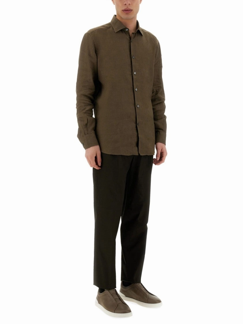 Tailored Pants With Pleated Front