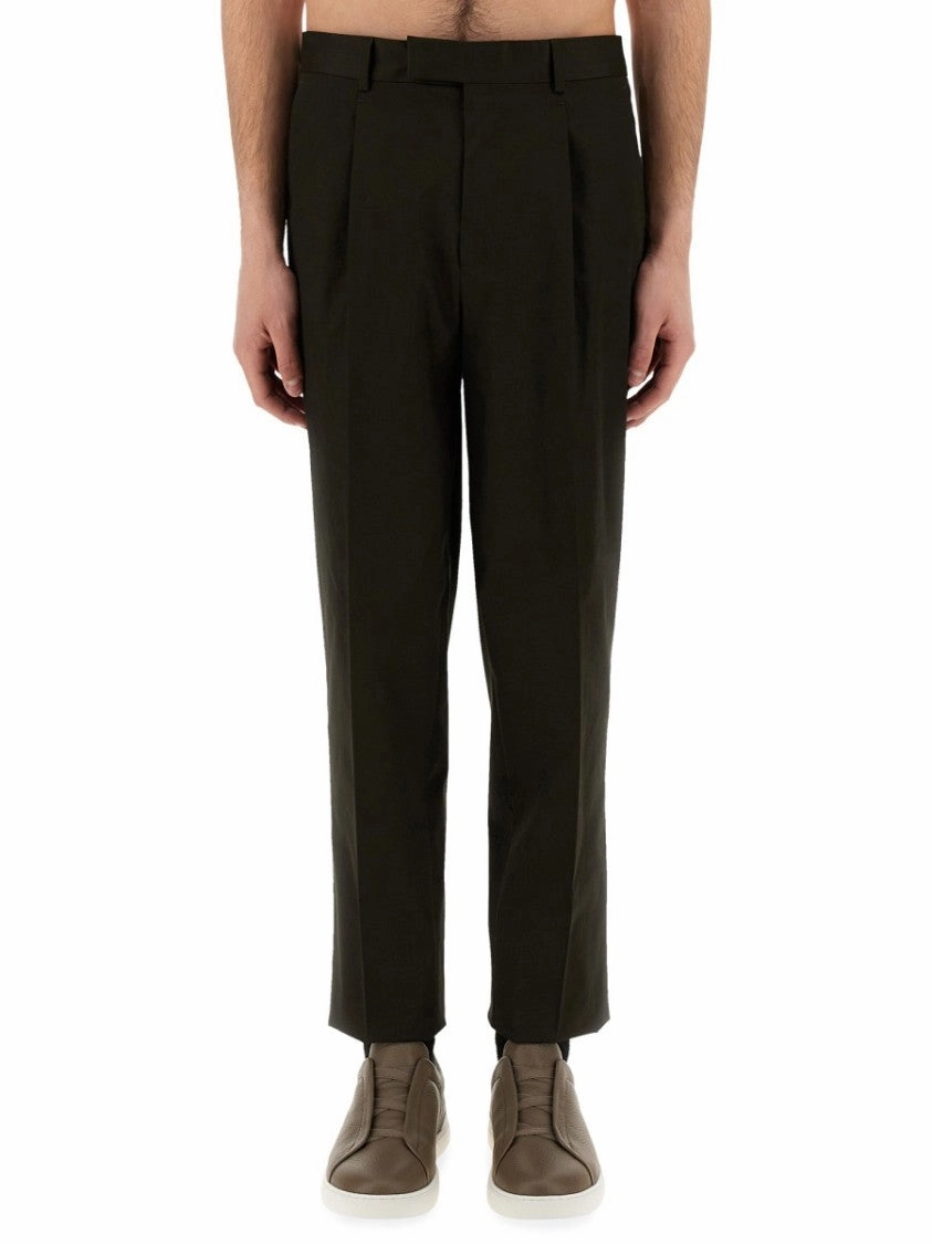 Tailored Pants With Pleated Front