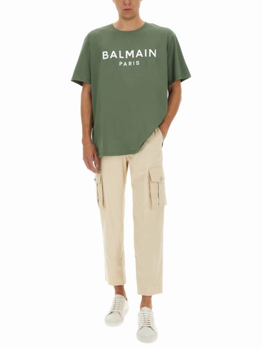 Tailored Straight Leg Cotton Cargo Pants