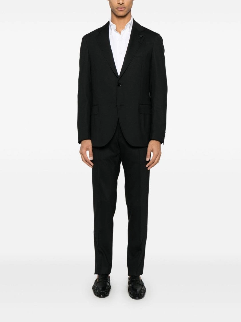 Tailored Wool Suit With Concealed Fastening