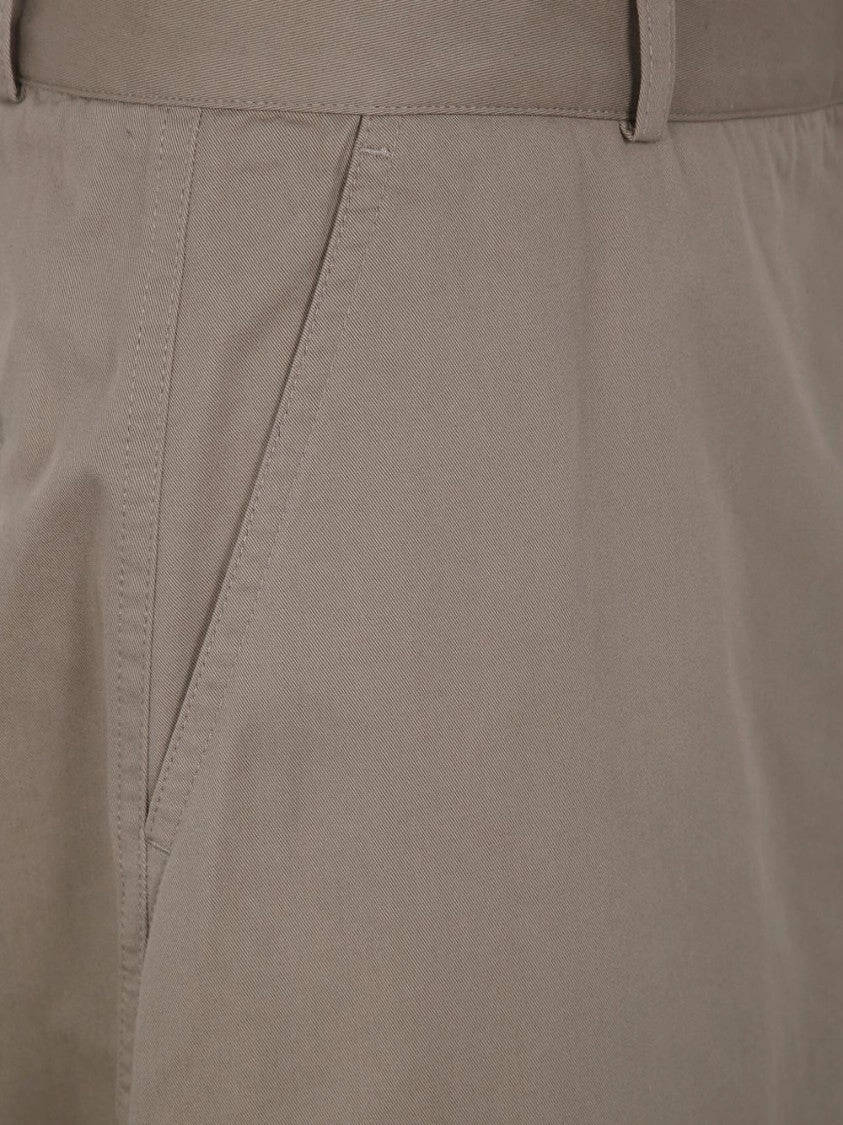 Taupe Brown Side Slit Pocket Trousers