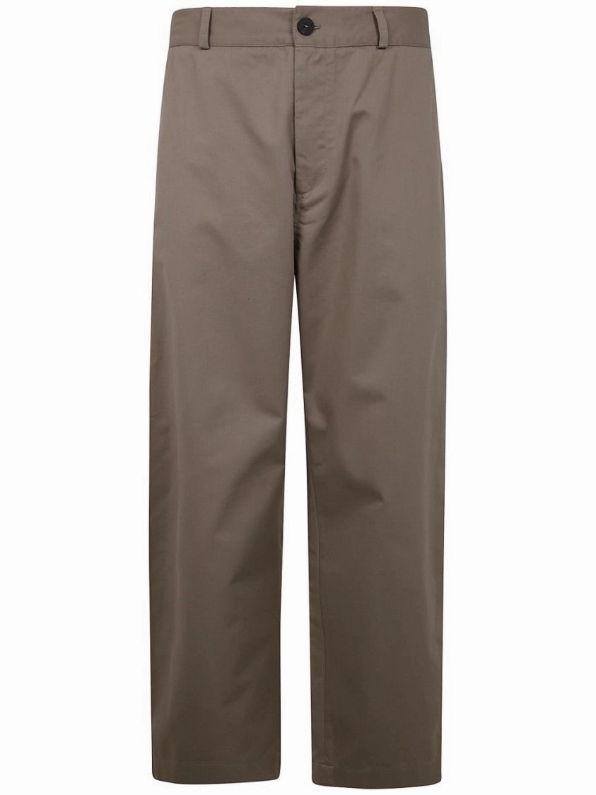 Taupe Brown Side Slit Pocket Trousers