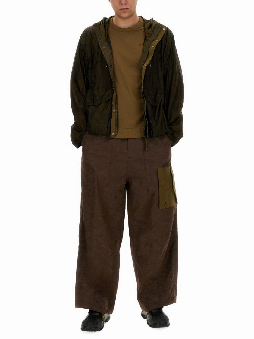 Textured Brown Cargo Pants