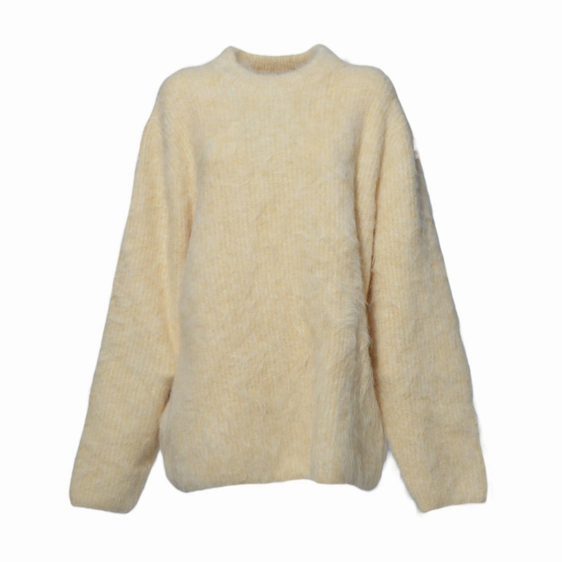 Textured Knit Pullover With Dropped Shoulders