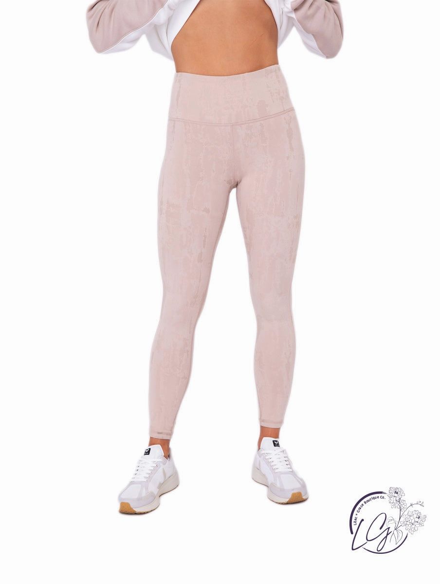 Textured Stucco Jacquard TACTEL High-Rise Leggings