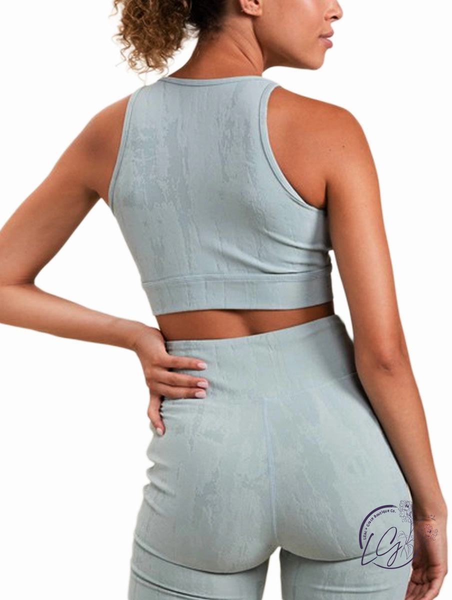 Textured Stucco Jacquard TACTEL Sports Bra