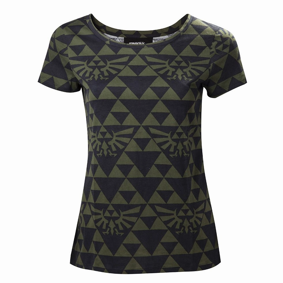 The Legend of Zelda Hyrule Green and Black Ladies T-Shirt