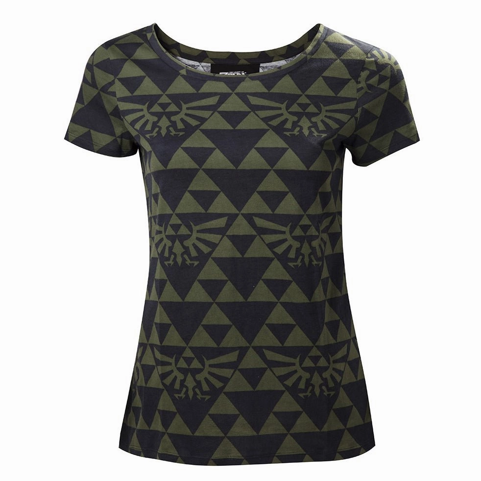 The Legend of Zelda Hyrule Green and Black Ladies T-Shirt