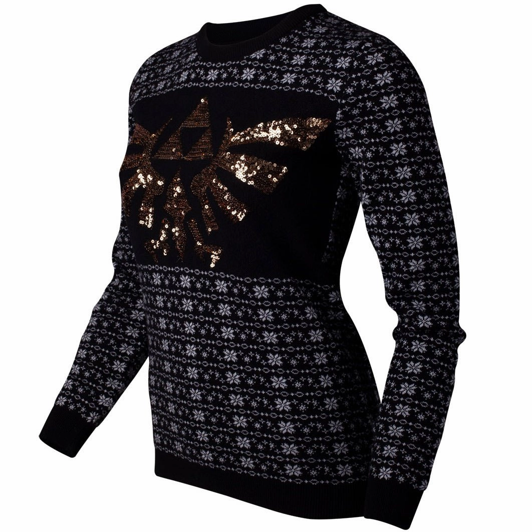 The Legend of Zelda Sequinned Knitted Girls Christmas Jumper / Sweater