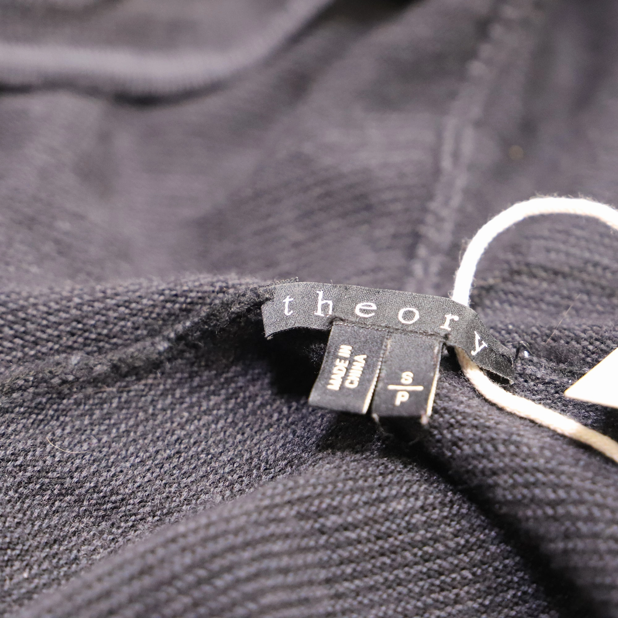 Theory Knitted Zipped Hoodie in Navy Blue Wool
