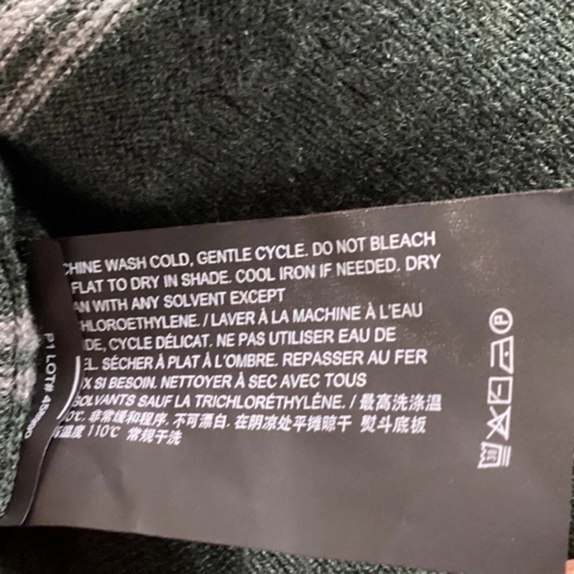 Theory Riland Crewneck Sweater in Green Wool